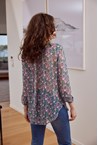 FLORENCE PLEAT BLOUSE - ink flora